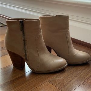 Tan Heeled Booties